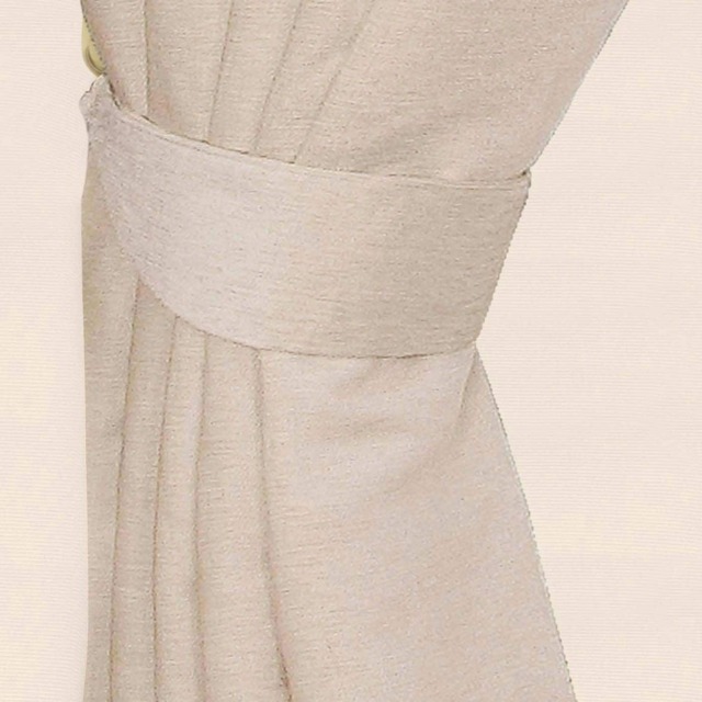 "Homescapes Cream Chenille Curtain Tie Back Pair Cream Natural Cream 66cm (26"")"