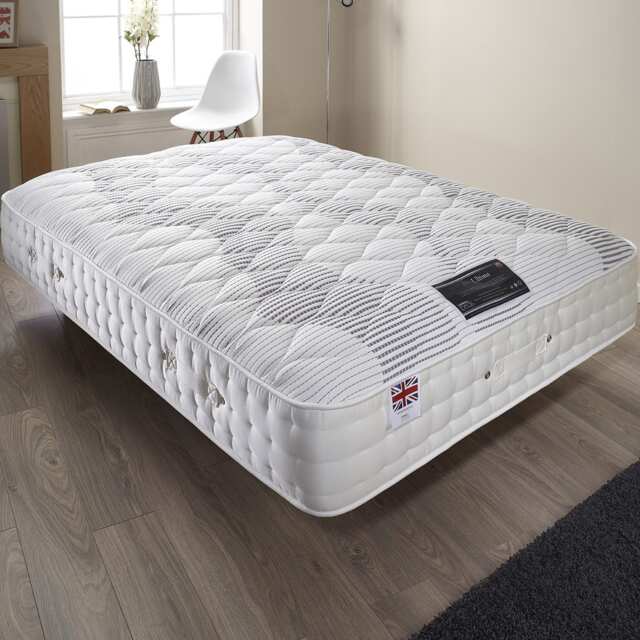 Ultima 4000 Wool, Silk, Memory Foam Pocket Spring Mattress & Reinforced Border White White King