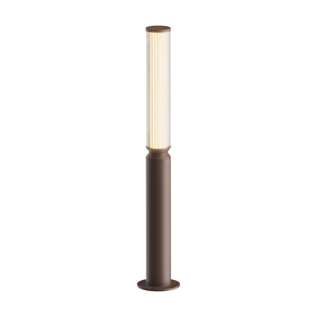 Lit 78cm Outdoor Bollard Brown 3000K 750lm IP65