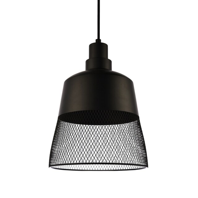 Industrial Vintage Pendant Light Shade with Wire Mesh Grill Design Black Black 1