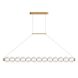 Amulet Modern Bar Pendant Ceiling Light Gold 3000K 1050lm Glass Shade