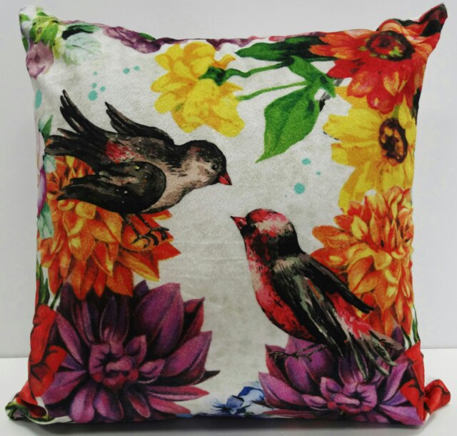 Secret Garden Cushion Cover with Cusion Pads (43x43 cm) Multi Multi 43 x 43 cm 1