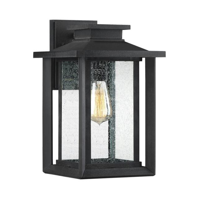 Quoizel Wakefield Outdoor Wall Lantern Earth Black, IP44