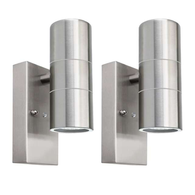 Set of 2 Blaze - Marine Grade Stainless Dusk Dawn Sensor Wall Lights