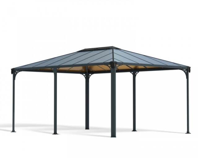 Martinique 5000 Garden Gazebo Grey Bronze - Polycarbonate - L493.1 x W359.3 x H286.1 cm - Grey