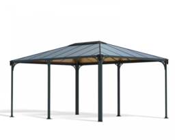 Martinique 5000 Garden Gazebo Grey Bronze - Polycarbonate - L493.1 x W359.3 x H286.1 cm - Grey