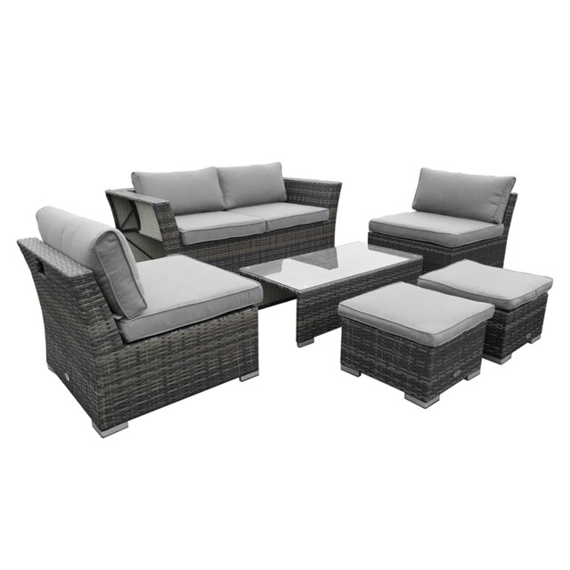 Charles Bentley St Tropez Rattan Lounge Set - Outdoor Space Saving Furniture