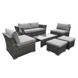 Charles Bentley St Tropez Rattan Lounge Set - Outdoor Space Saving Furniture