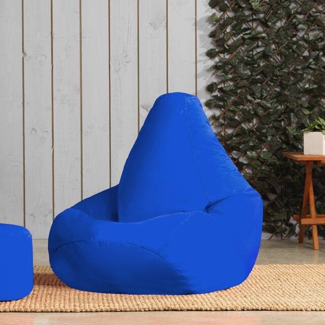 Highback Gaming Beanbag Indoor and Outdoor Blue Set of 2