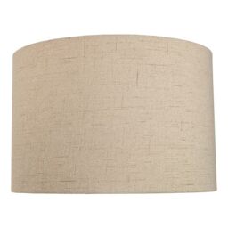 Contemporary and Sleek Taupe Textured Linen Fabric Drum Lamp Shade 60w Maximum Cream Taupe 1