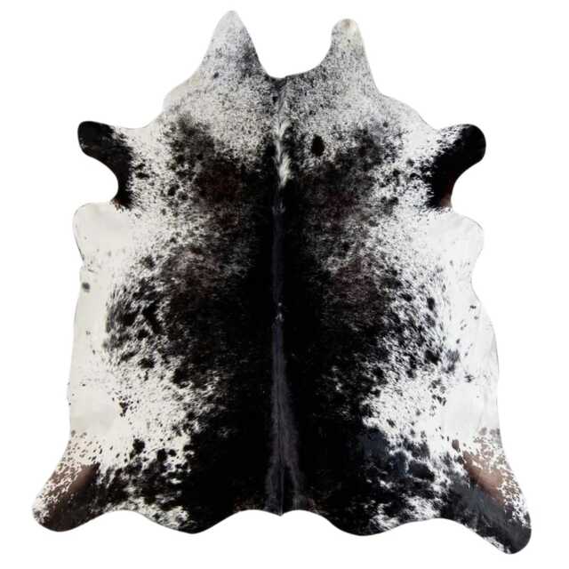 Eastern Counties Leather Rare Exotic Cowhide Leather Rug - Salt & Pepper - One Size
