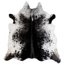 Eastern Counties Leather Rare Exotic Cowhide Leather Rug - Salt & Pepper - One Size