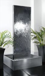 Double-Sided Metal Vertical Stainless Steel Water Wall Fountain Indoor Outdoor H130cm