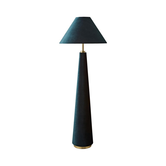 ValueLights Clipper Black Tripod Floor Lamp Black Doretta Shade
