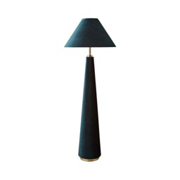 ValueLights Clipper Black Tripod Floor Lamp Black Doretta Shade