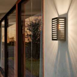 EGLO Alamonte 3 Black Steel Caged Outdoor Wall Light