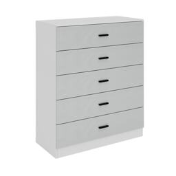 White 5-Drawer Chest Cabinet Black 1