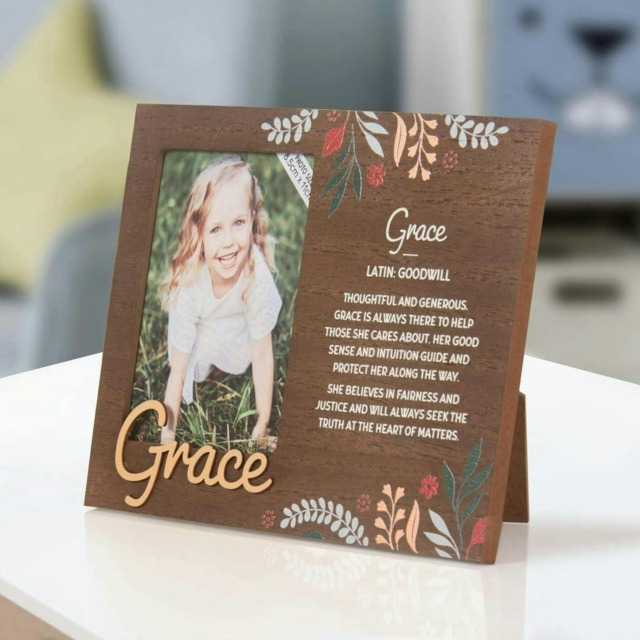 History & Heraldry Pre-Personalised Kids Wooden Picture Frame - Grace