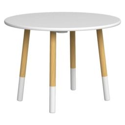 Kids Wooden Round Table Toddlers Small Children Home Nursery Play Room Furniture Multi White 1
