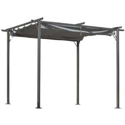 Outsunny 3m x 3m Outdoor Pergola Metal Gazebo Porch Awning Canopy