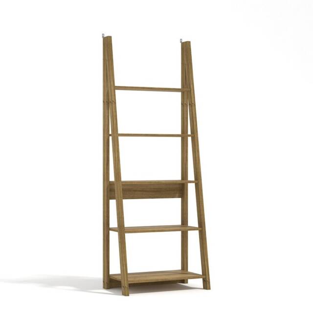 Tiva Ladder Bookcase - MDF - L38.6 x W64 x H175.4 cm - Oak Brown