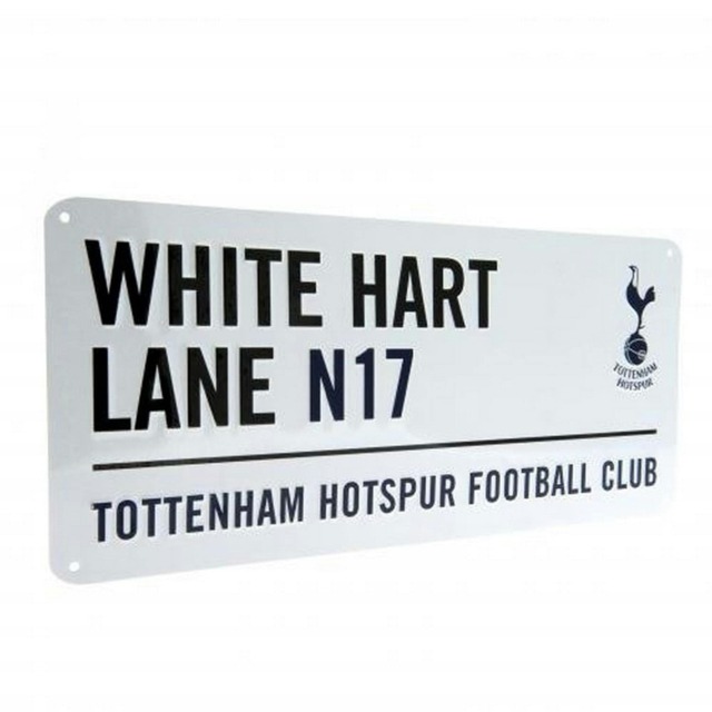 Tottenham Hotspur FC Official White Hart Lane Street Sign - White/Black - One Size