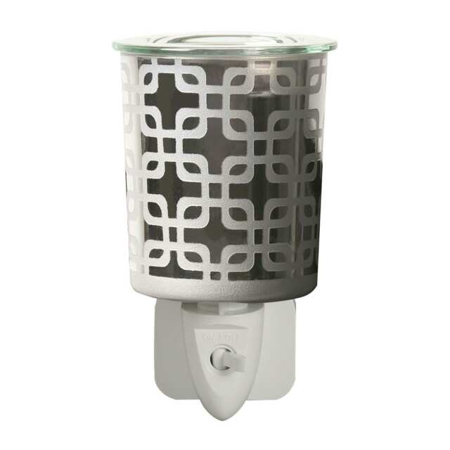 Aroma Wax Melter Plug In Pewter Squares 13cm