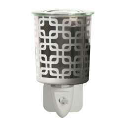 Aroma Wax Melter Plug In Pewter Squares 13cm