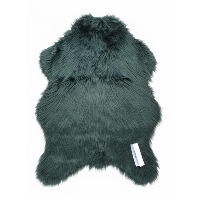 Faux Rabbit Fur Rug Dark Green Green Dark Green 60x90cm 1