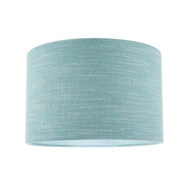 Designer Bobbled and Textured Linen Lamp Shade in Light Duck Egg Blue Blue Duck Egg 1