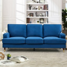 Woodbury 3 Seat Velvet Sofa - Blue