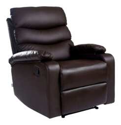Ashby Leather Recliner Armchair Sofa Home Lounge Chair (Brown)