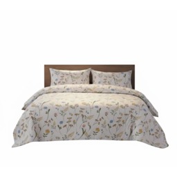 Floral Complete Bedding Set Duvet Cover Set Pillowcase Fitted Sheet Pink Double