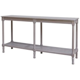 The Serene Rattan Collection Large Console Table - Wood - L40 x W160 x H80 cm - Grey