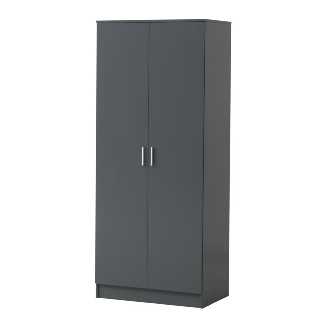 Rio Costa 2 Door Wardrobe Bedroom Furniture Storage Cupboard Dark Grey