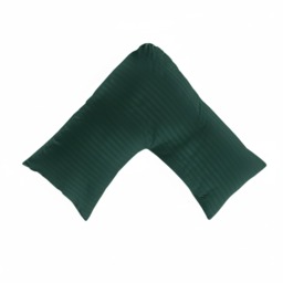 Microfibre Soft Touch V Shape Satin Stripe Pillowcase Green