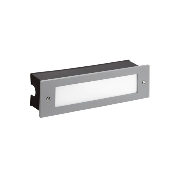 Micenas Outdoor LED Recessed Wall Light Grey 29.8cm 1215lm 4000K IP65 - Special Offer