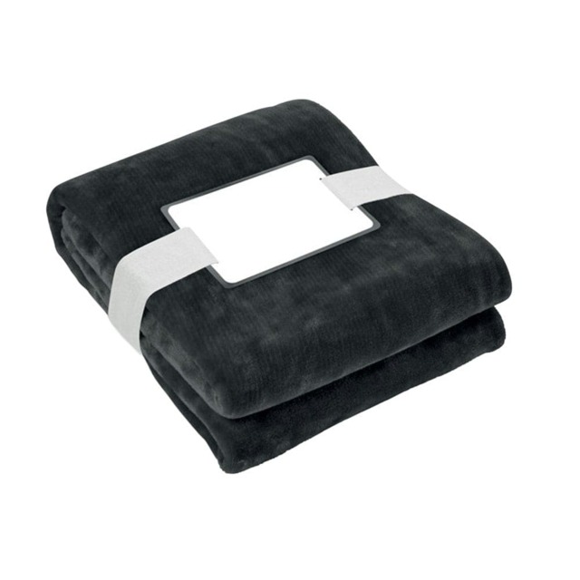 MidOcean Logan RPET Fleece Blanket - Black - One Size Black