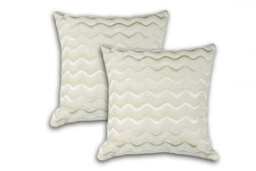 Waves Cushion Cover 43cm x 43cm Cream Cream Cream