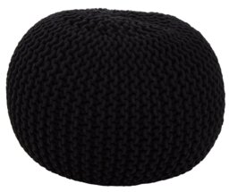 Kids Knit Black Pouffe