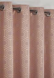 Element Geo Thermal Blackout Eyelet Curtains 116cm x 137cm Blush Pink Pink Pink