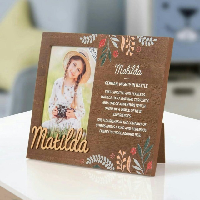 History & Heraldry Pre-Personalised Kids Wooden Picture Frame - Matilda