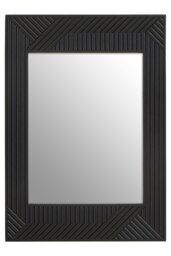 Jakara Black Finish Wooden Wall Mirror Black