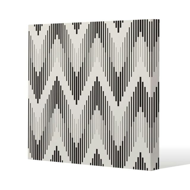 Geometric Zig Zag (Canvas Print) Cream