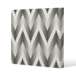 Geometric Zig Zag (Canvas Print) Cream
