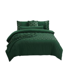 Ultra Soft Teddy Duvet Cover Set Christmas Tree Cozy Fleece Bedding Green King