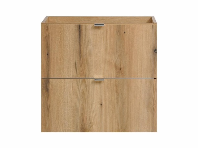 Bathroom Vanity Unit Drawers Cabinet Wall Hung 600mm Oak Storage Sink Unit Nova