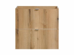 Bathroom Vanity Unit Drawers Cabinet Wall Hung 600mm Oak Storage Sink Unit Nova