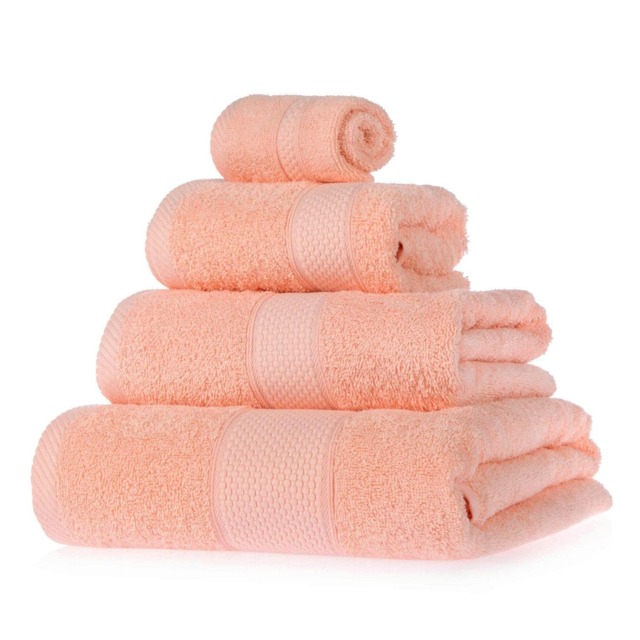 Homescapes Turkish Cotton Peach Bath Towel Set