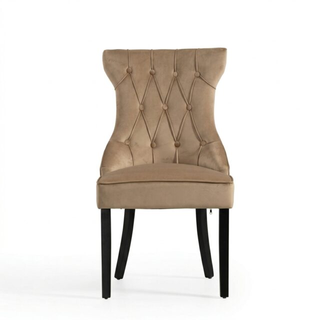 Genola Velvet Fabric Dining Chairs - Set of 2